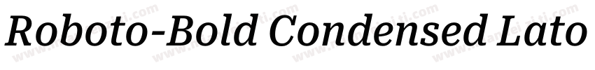 Roboto-Bold Condensed Lato Medium字体转换